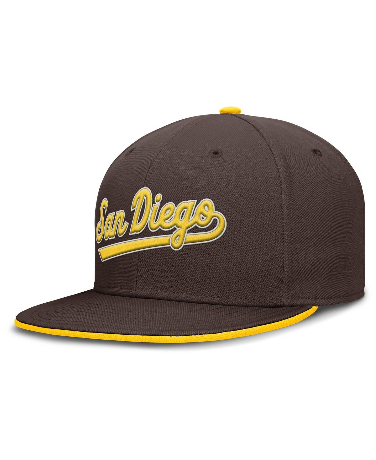 Nike Men's Brown San Diego Padres True Performance Fitted Hat In Brown