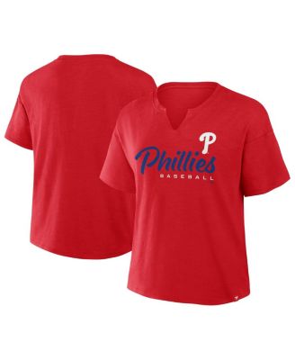 Fanatics - Women's Red Philadelphia Phillies Fan Fave Stadium Slub T-shirt