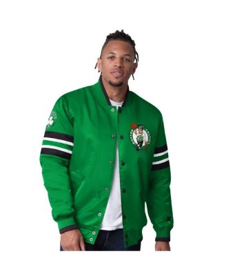 Starter - Men's Kelly Green Boston Celtics Scout I Full-Snap Varsity Jacket