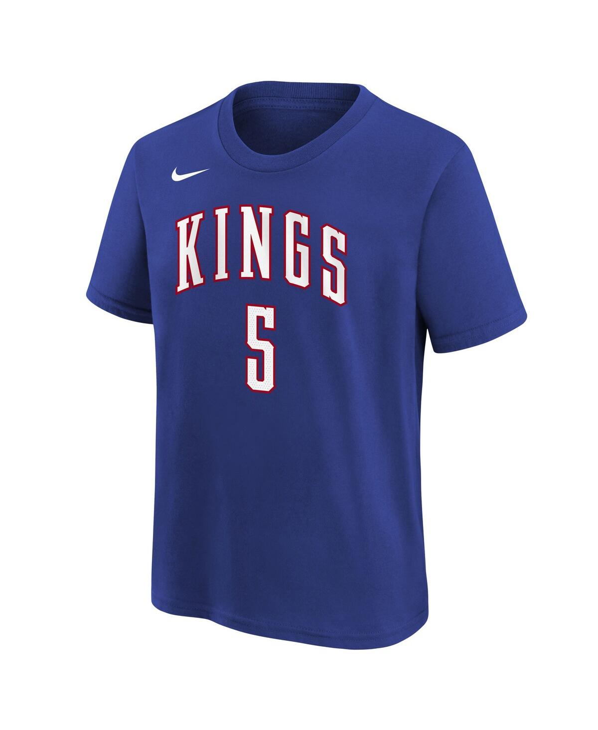 Nike Big Boys And Girls De'aaron Fox Blue Sacramento Kings 2024/25 City Edition Name Number T-shirt In Blue