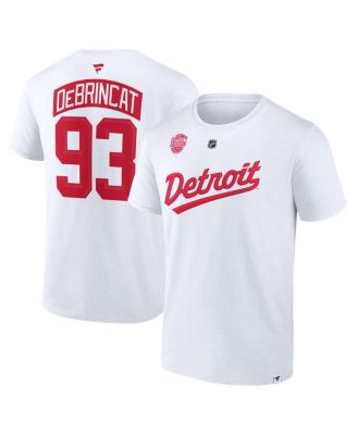 Fanatics - Men's Alex DeBrincat White Detroit Red Wings 2025 NHL Stadium Series Authentic Stack Name Number T-Shirt