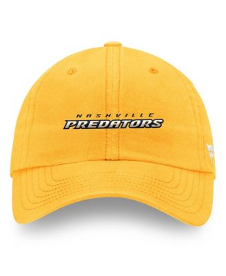 Men's Gold Nashville Predators Wordmark Core Fundamental Adjustable Hat