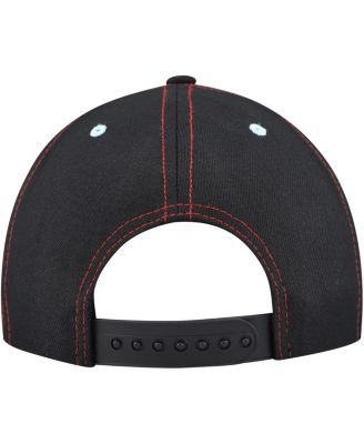 Big Boys and Girls Black Iron Man Glow-in-the-Dark Snapback Hat