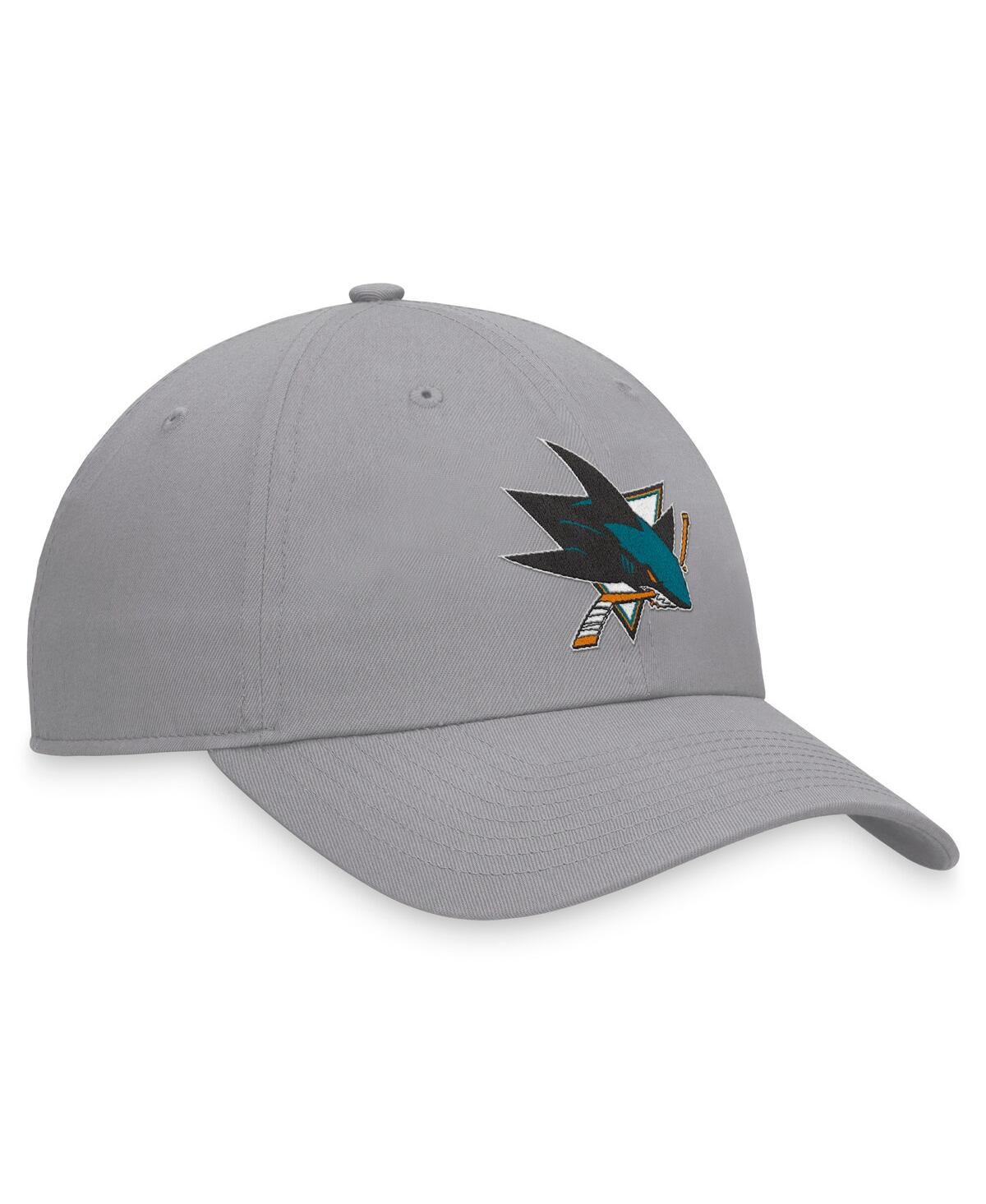 Fanatics Men's Gray San Jose Sharks Extra Time Adjustable Hat In Gray