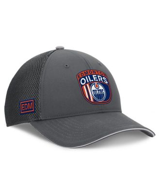 Fanatics - Men's Gray Edmonton Oilers Authentic Pro Home Ice Trucker Adjustable Hat