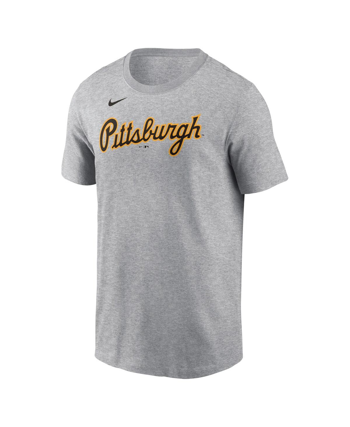 Nike Men's Paul Skenes Heather Gray Pittsburgh Pirates Fuse Name Number T-shirt In Gray