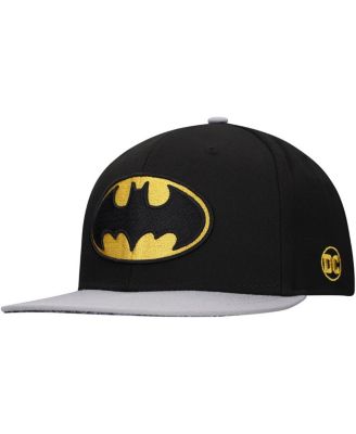 Men's and Women's Black Batman Comic Undervisor Snapback Hat