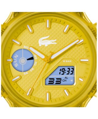 Men's LC33 Yellow Silicone Strap Watch, 45mm