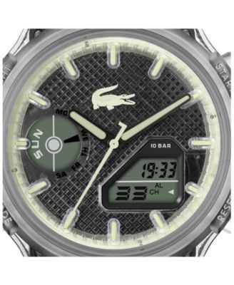 Men's LC33 Clear Silicone Strap Watch, 45mm