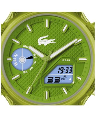 Men's LC33 Green Silicone Strap Watch, 45mm