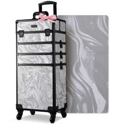 Rolling Makeup Train Case 4in1 Cosmetic Case