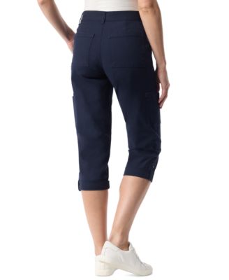 Women's Adjustable-Hem Cargo Capri Pants