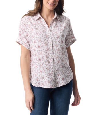 Gloria Vanderbilt - Women's Daisy Printed Short-Sleeve Shirt