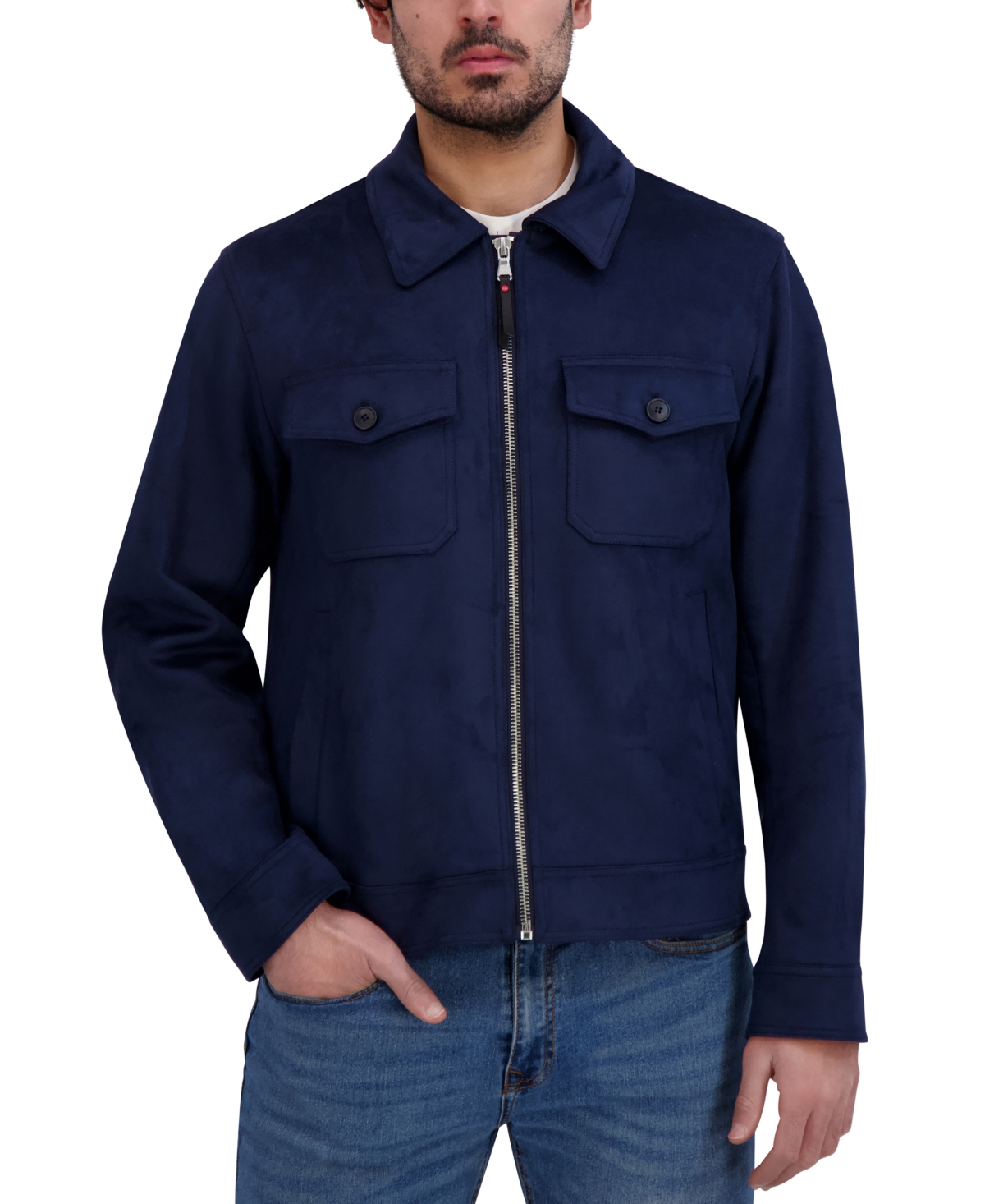 Robert Graham Men's Faux Suede Field Jacket In Navy