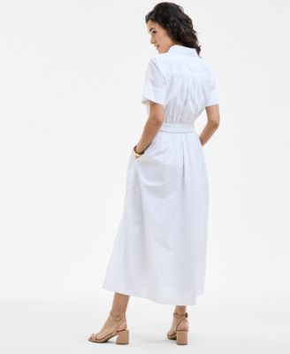 Women's Cotton Midi Shirtdress, Exclusively at Macy's