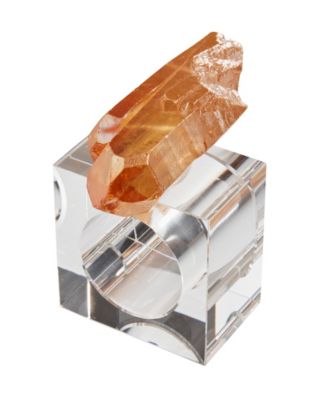 Luxe Quartz Napkin Ring, Set of 4