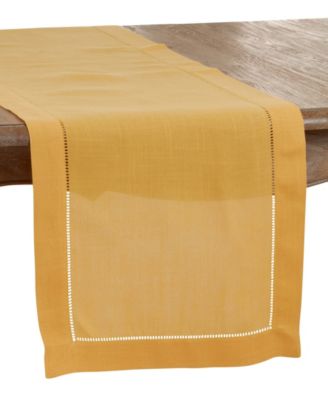Hemstitched Border Table Runner, 16" x 54"