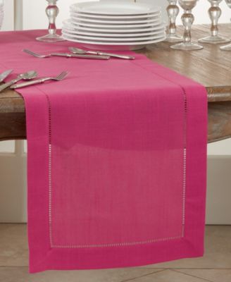 Hemstitched Border Table Runner, 16" x 54"