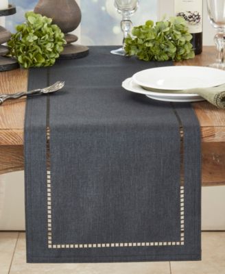 Laser-Cut Hemstitch Table Runner, 14" x 108"