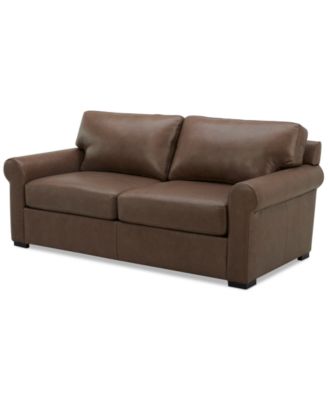 Radley Roll Arm 74" Leather Apartment Sofa, Exclusively at Macy's