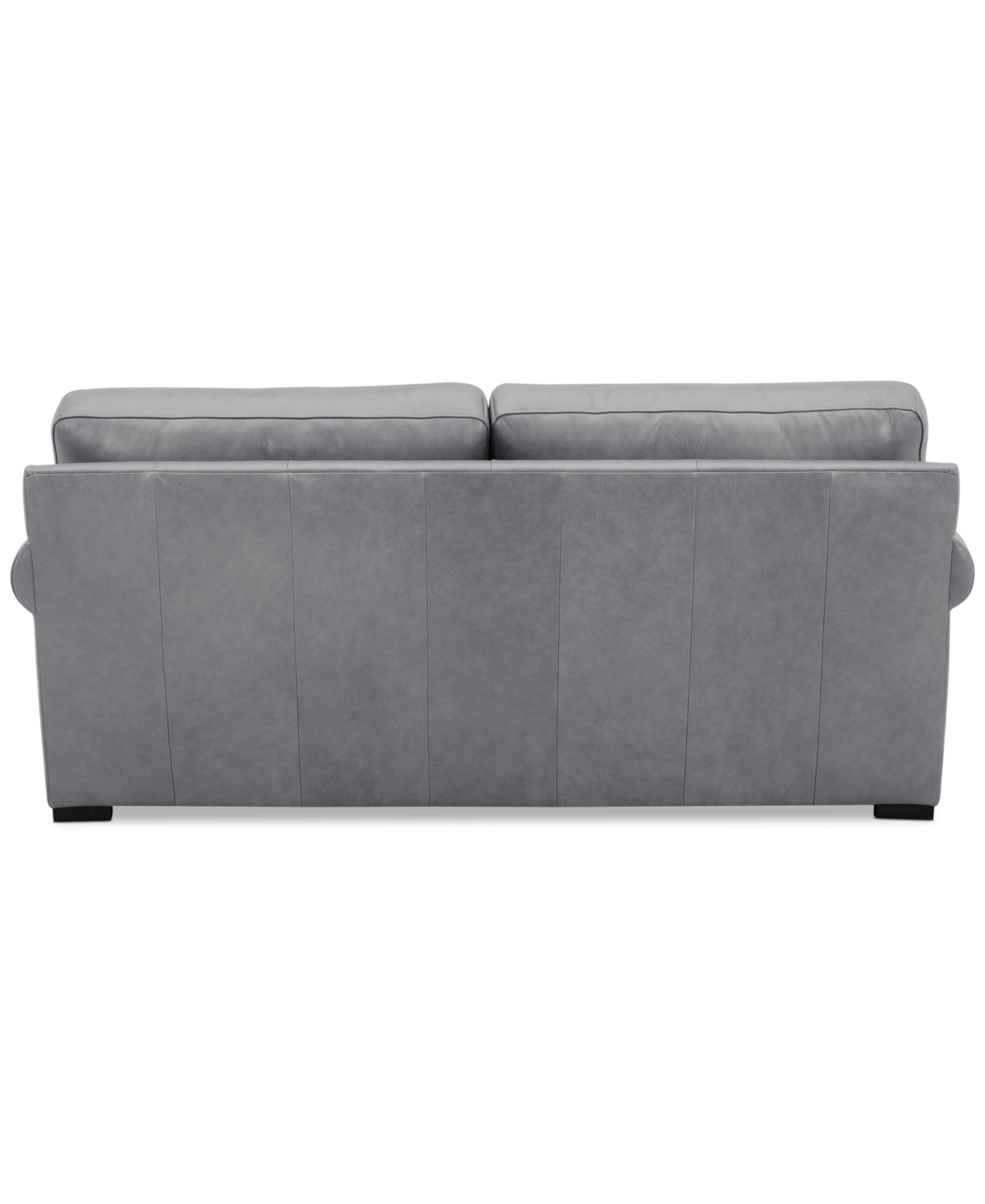 Macy's Radley 74" Leather Roll Arm Apartment Sofa, Exclusively At  In Light Grey