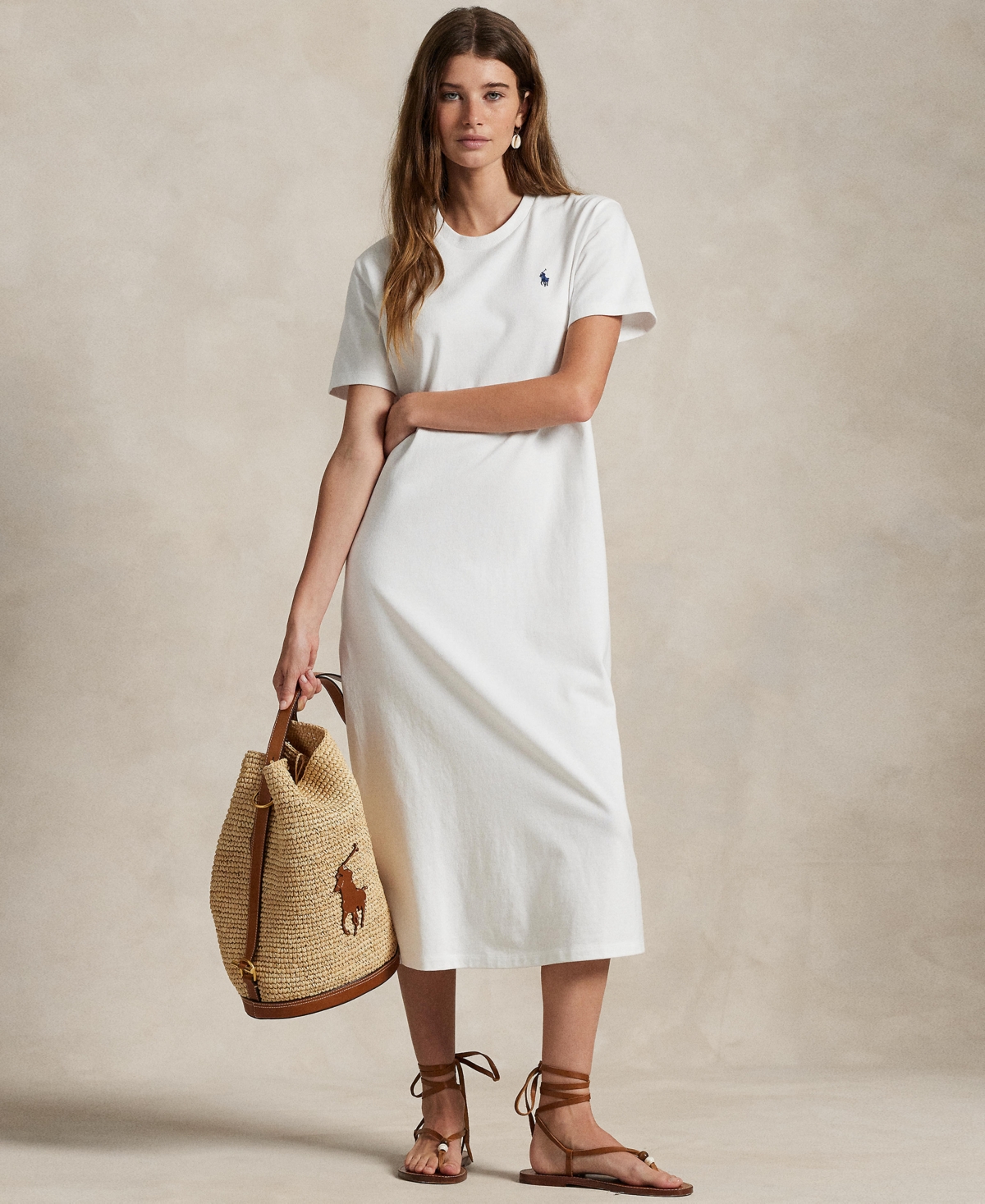 Polo Ralph Lauren Polo Pony Short-sleeved Dress In White