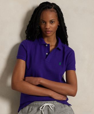 Women's Classic-Fit Mesh Polo Shirt