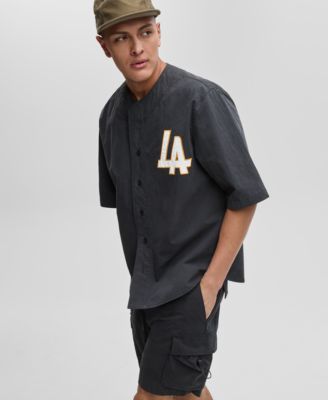 Men's Washed Crinkle Baseball Jersey, Exclusively at Macy's