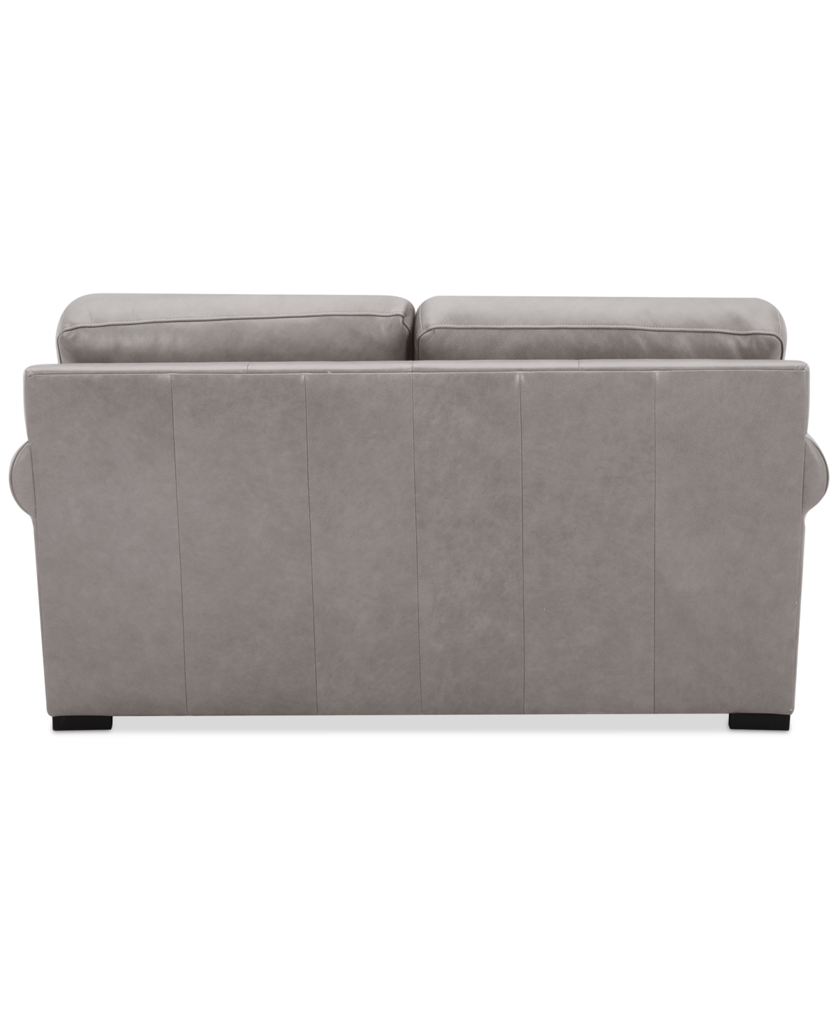 Macy's Radley 61" Leather Roll Arm Loveseat, Exclusively At  In Ash