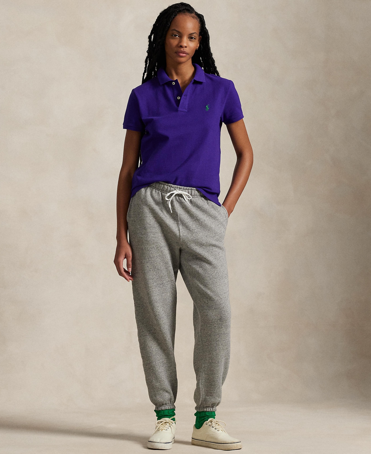 Polo Ralph Lauren Women's Classic-fit Mesh Polo Shirt In Chalet Purple