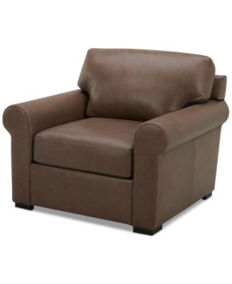 Radley Roll Arm 38" Leather Chair, Exclusively at Macy's