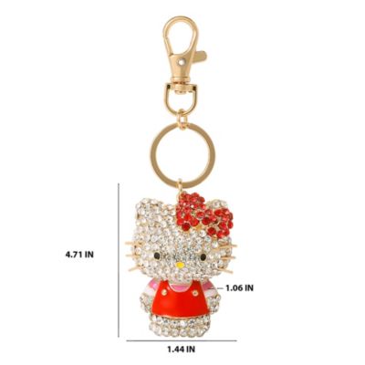 Sanrio Pave 3D Bling Keychain - Bag Charm, Backpack Accessories, Travel Collectible Gift Keychains