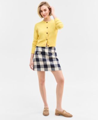 On 34th - Women's Gingham Tweed Mini Skirt