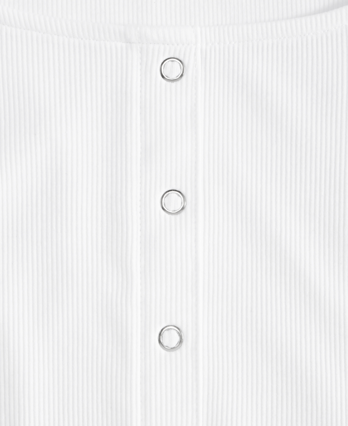 On 34th Women's Snap-front Rib-knit Top, Exclusively At Macy's In Bright White