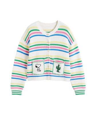 Women's Cotton Peanuts Vacation Cardigan