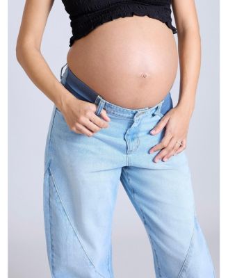 Maternity Under the Belly Barrel Leg Jeans - Motherhood