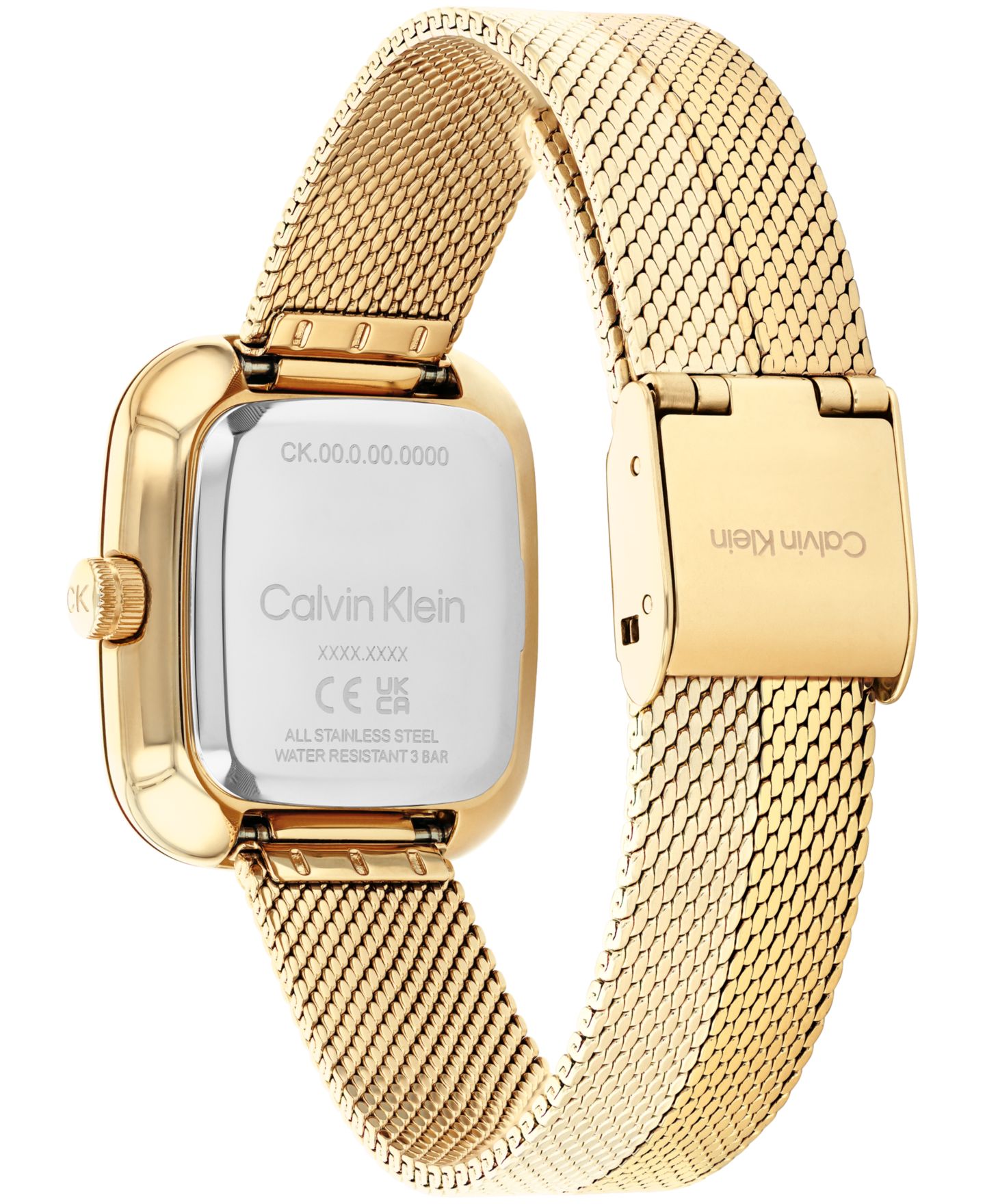 Женские часы Calvin Klein Adore Gold Tone Stainless Steel Mesh Bracelet Watch, 30mm — фото 3