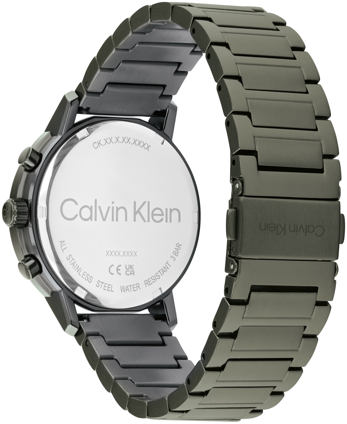 Calvin Klein Men's Gauge Ionic Plated Barley Green Steel Bracelet Watch, 41mm In Dark Green
