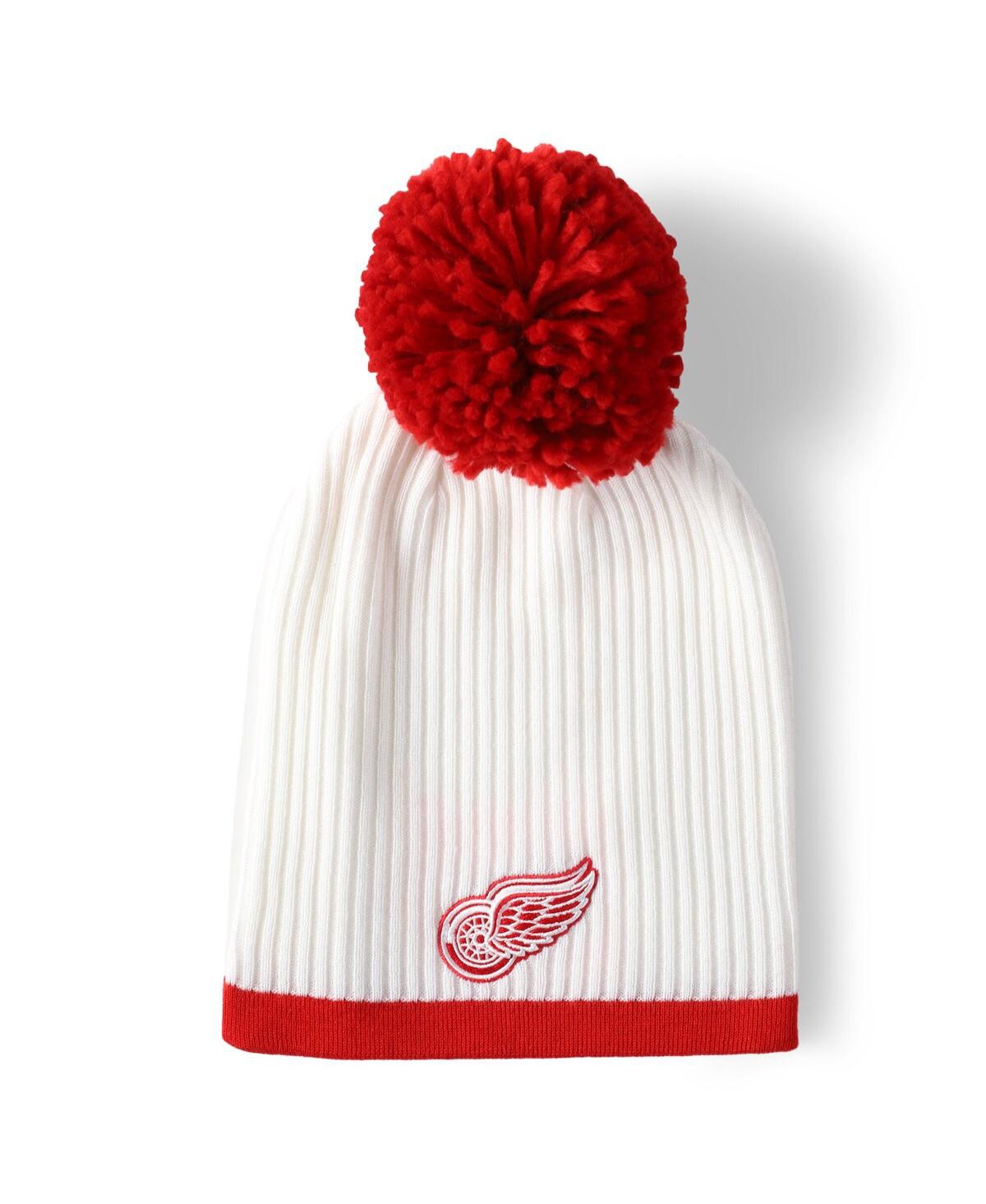 Fanatics Women's White Detroit Red Wings 2025 Nhl Stadium Series Team With Pom Knit Hat In White