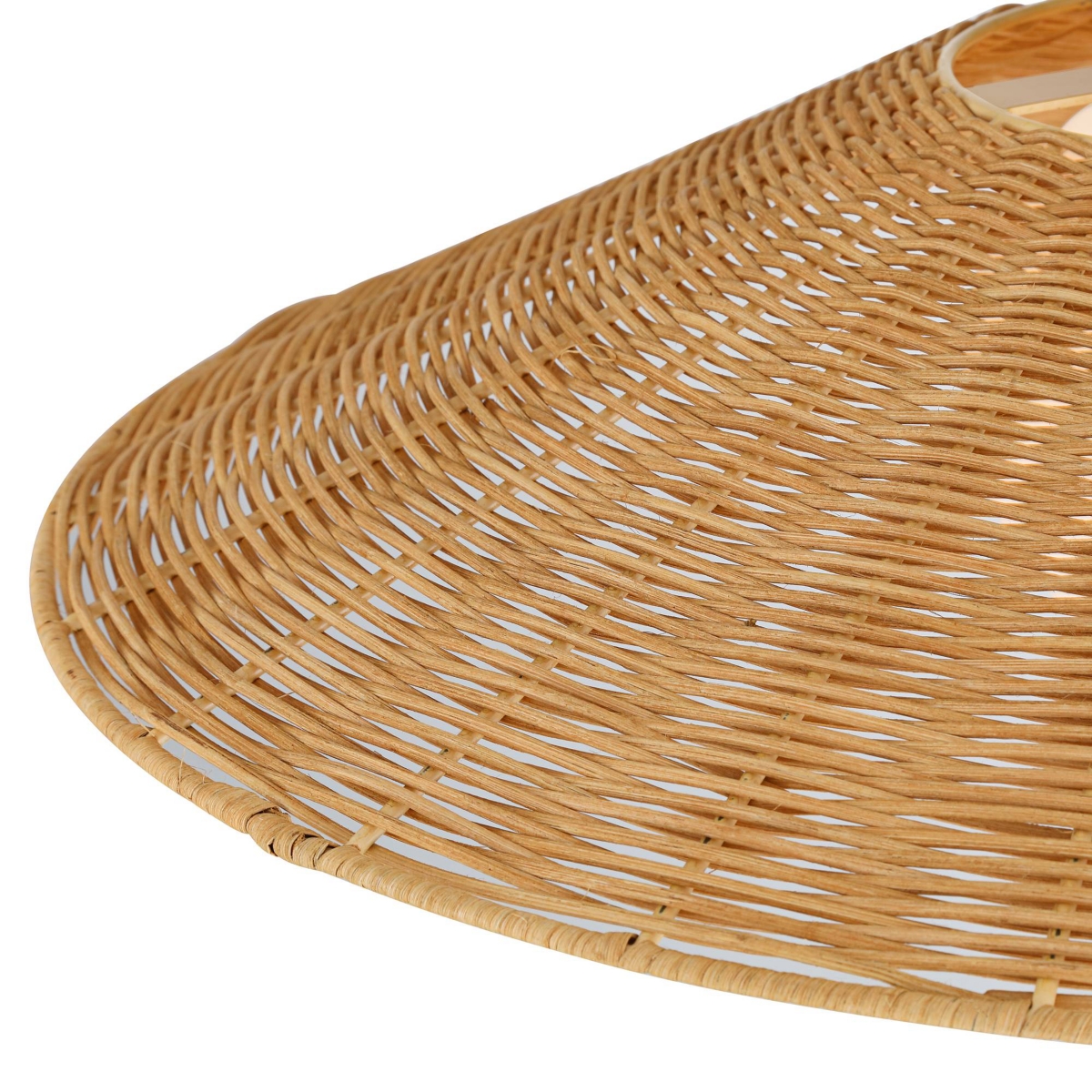 Possini Euro Gavin 22 3/4" Wide Brass and Rattan Ceiling Light - Possini Euro Design