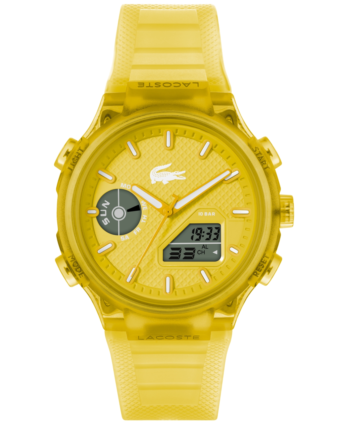 Men's LC33 Yellow Silicone Strap Watch, 45mm - Yellow