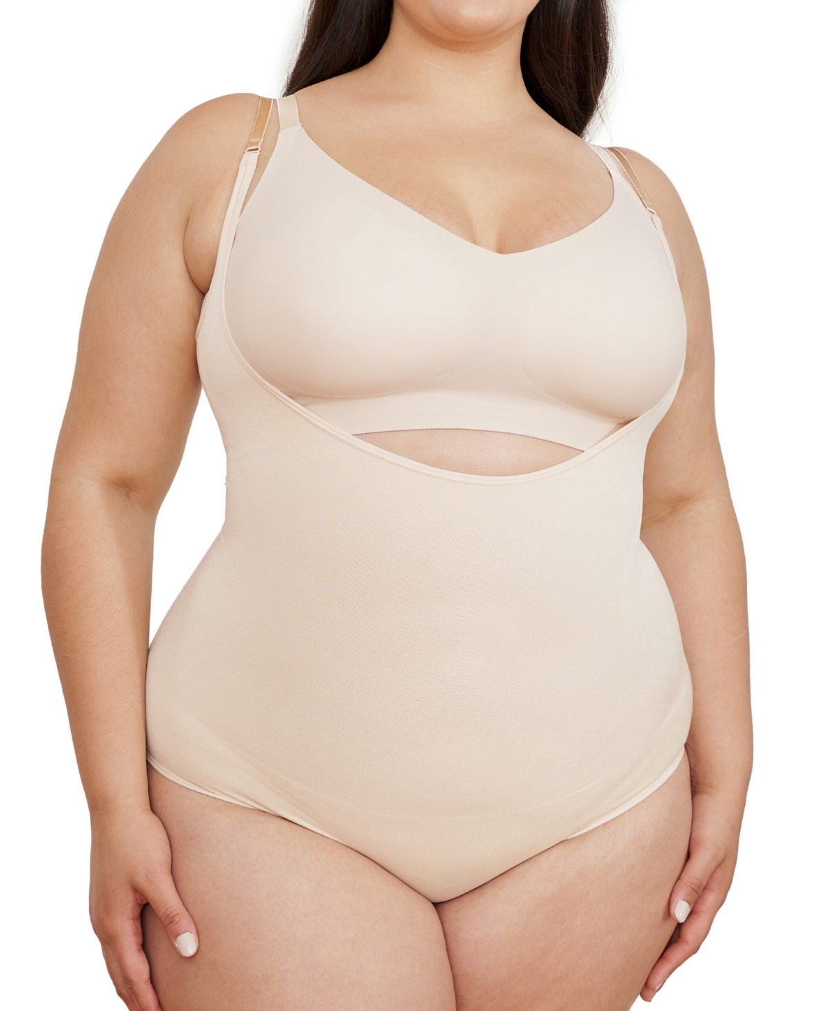 Women's Open Bust Bodysuit Shaper Panty 73003 - Chai