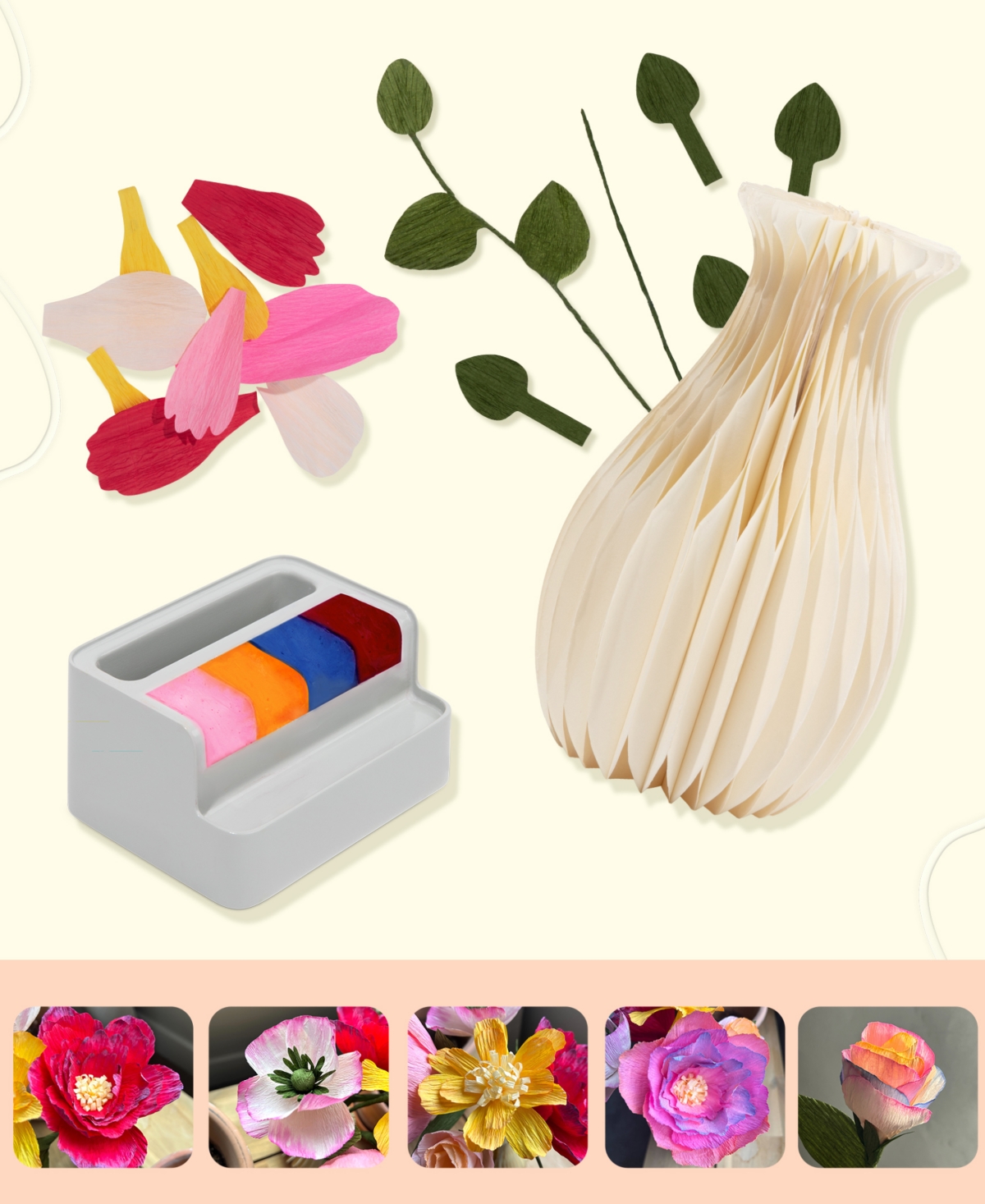 Lifelines Flowcrafts Paper Flower Bouquet Crafting Kit In Multi