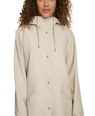 Women's Raglan Sleeve Rain Collar Jacket
