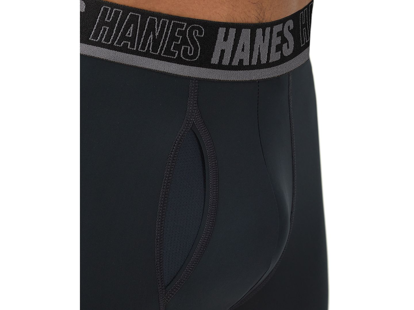 Трусы-боксеры Long-Leg для мужчин, с поддержкой, 4 шт. — Hanes, цвет: Чёрный — фото 4