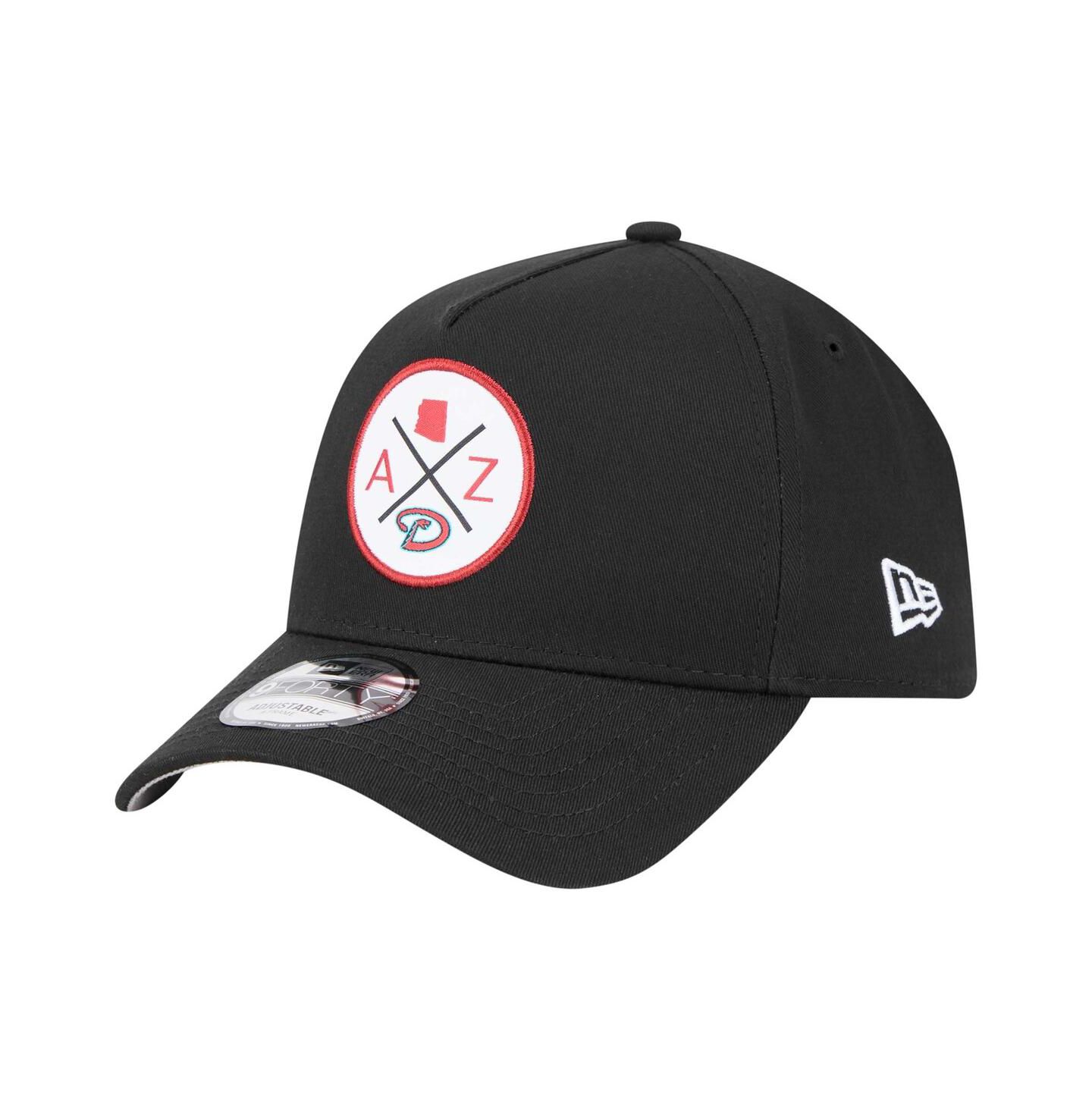 Мужская кепка New Era Black Arizona Diamondbacks 9FORTY A-Frame Adjustable Hat — фото 1