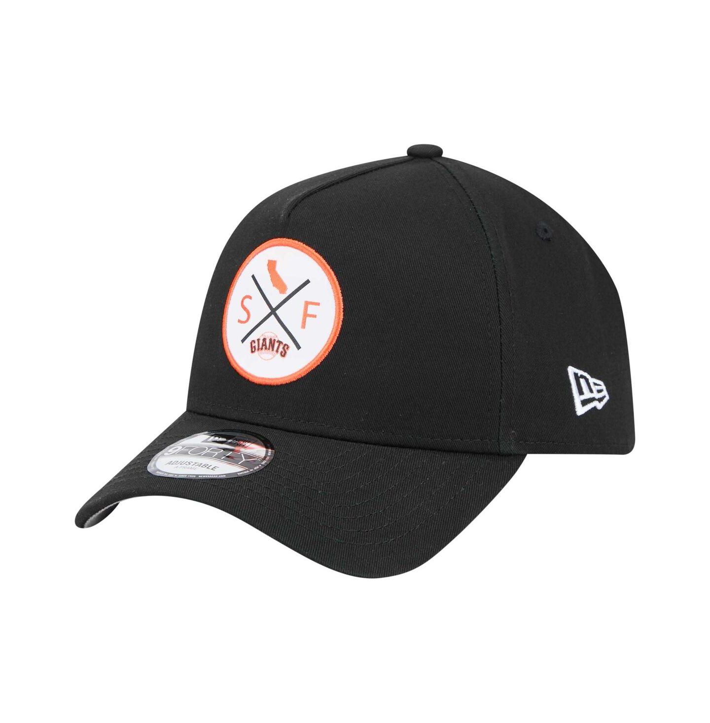 Мужская кепка New Era Black San Francisco Giants 9FORTY A-Frame Adjustable Hat — фото 1