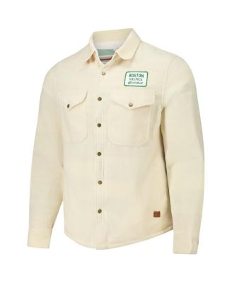 Men's and Women's Cream Boston Celtics High Country Reeves Full-Button Long Sleeve Shirt