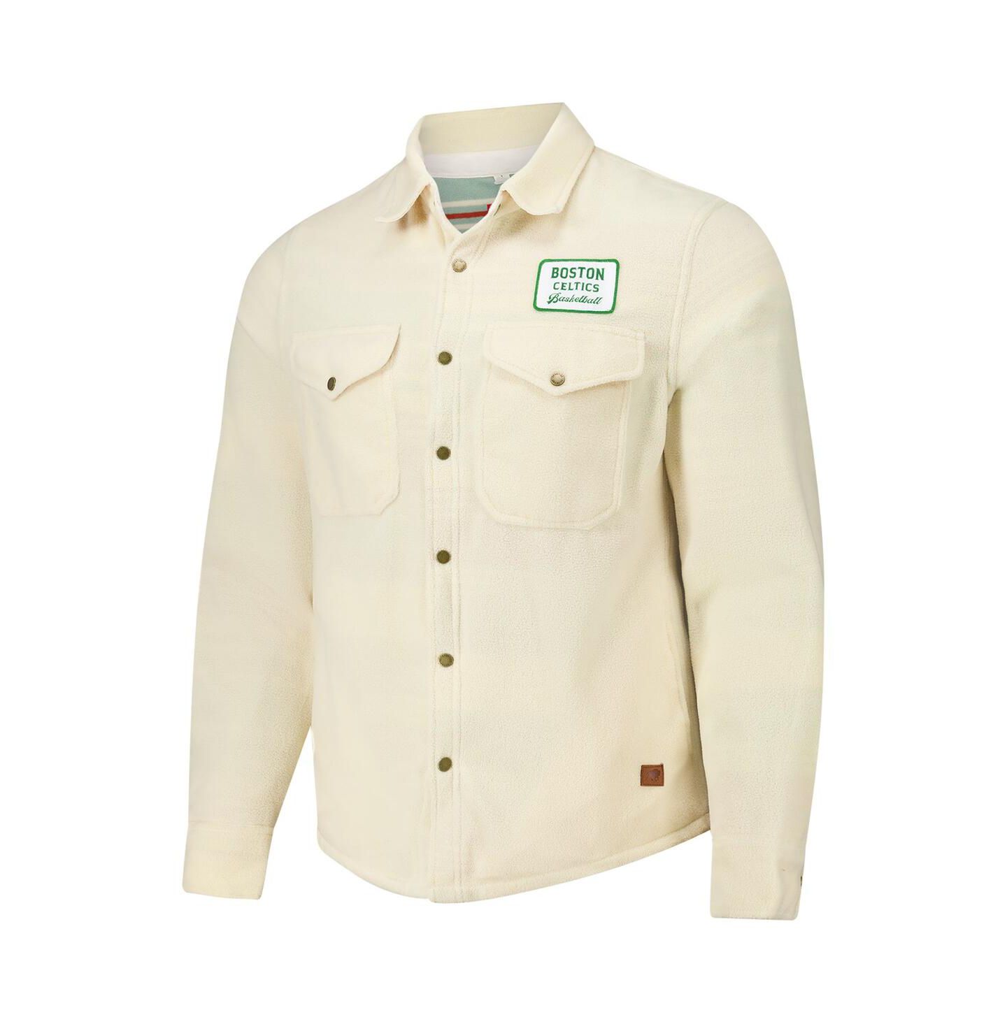 Рубашка Sportiqe Cream Boston Celtics High Country Reeves Full-Button Long Sleeve — фото 3