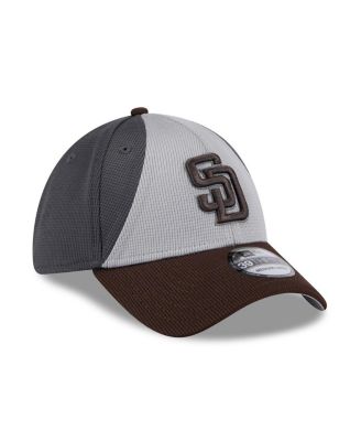 Men's Gray/Brown San Diego Padres 2025 Batting Practice 39THIRTY Flex Hat